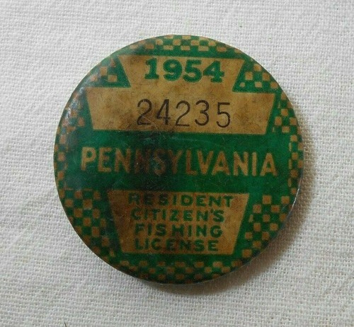 SEI SPILLE VINTAGE PENNSYLVANIA LICENZA DI PESCA, 1954, 1955, 1958 - Foto 4 di 6