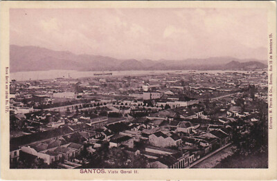 PC BRASILIEN, SANTOS, GESAMTANSICHT II, VINTAGE POSTCARD (B36186)
