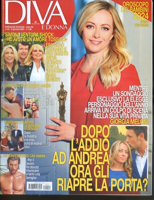 02/01/24 DIVA E DONNA GIORGIA MELONI - DOPO L'ADDIO AD ANDREA