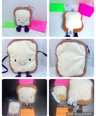 BNWT SET OF 4 JELLYCAT AMUSEABLE TOAST LARGE SMALL PLUSH, BAG, BAG