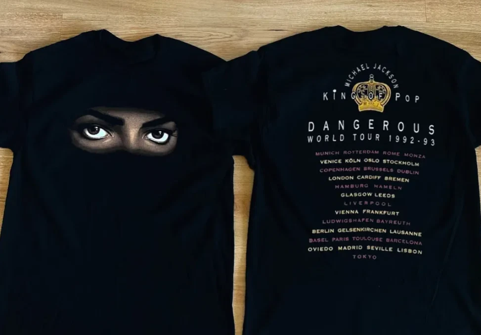 Michael Jackson Dangerous World Tour 1992-93 Vintage Graphic T