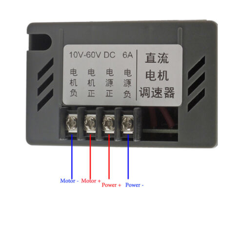 DC 10-60V 6A PWM DC Motor Speed Controller Reversible Switch Regulator Switch - Bild 6 von 7