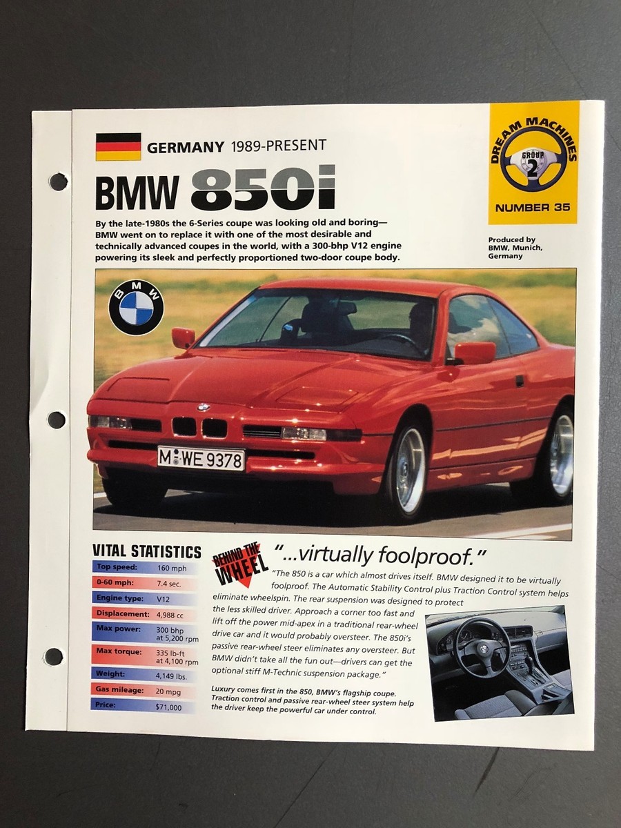 1989 BMW 850i Coupe IMP 