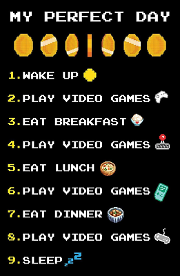Perfect Day Video Game Poster Gamer Artwork Wall Art Print (24