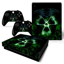 Xbox One X Skin Design Foils Sticker Screen Protector Set - Nuclear 2 Motif