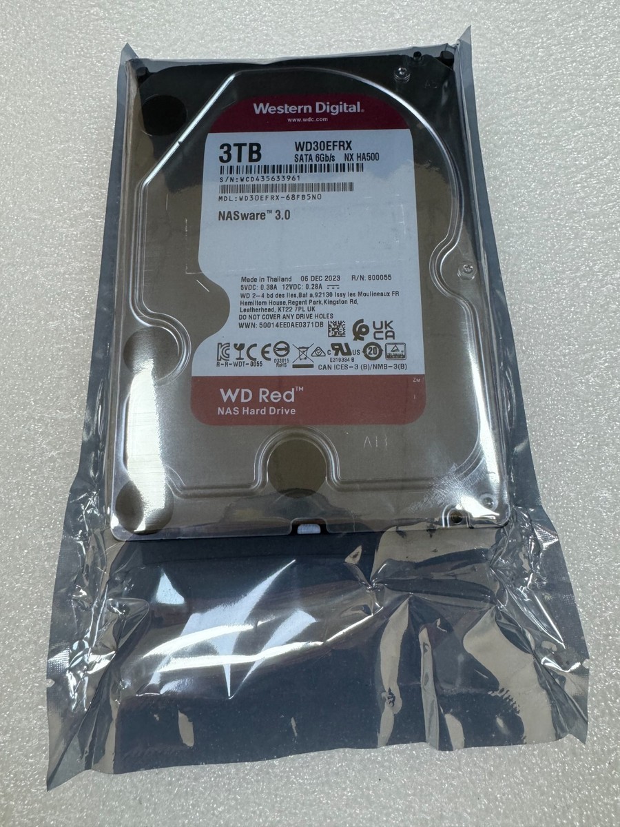 New Western Digital Red WD30EFRX 3TB 5.4K 3.5