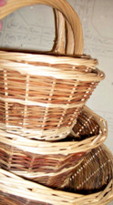4x new Large Wicker Basket Set great storage/ kitten/cat beds