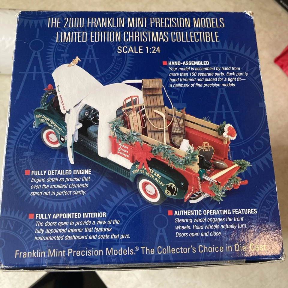 Franklin Mint 1950 GMC Pickup Truck  Diecast Model Truck Only 9900 Made - Image 2 of 4