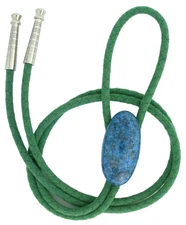 Lapis Lazuli 40x20 Enlongated Ova Lapis Lazuli Bolo Tie With Cord & Tips EBS2486