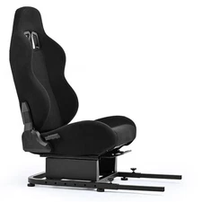 Marada Rear Seat Stand with Black Seat Add-On Racing Simulator Wheel Cockpit