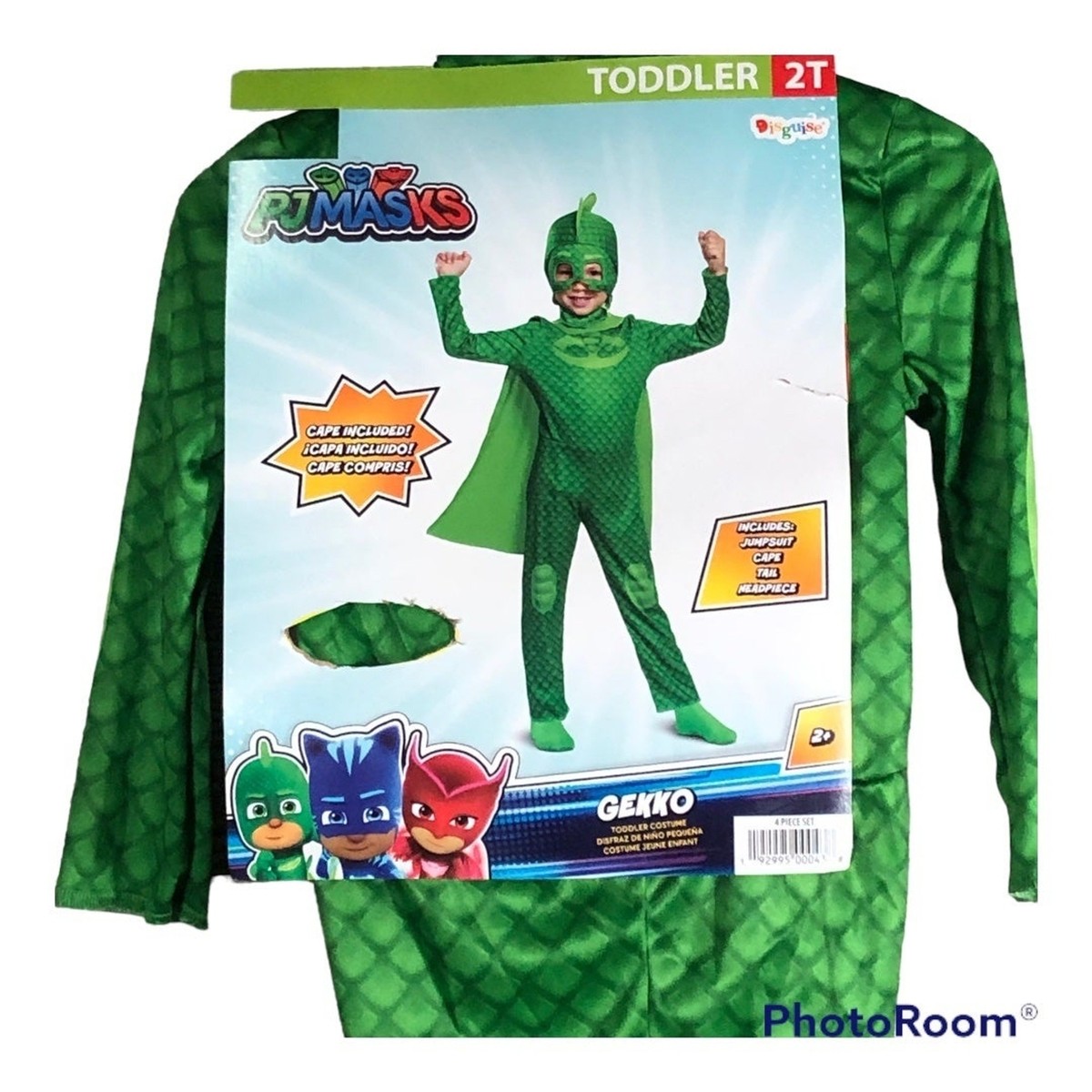 PJ Masks Gekko Classic Boy's Halloween Costume for Toddler size 2T