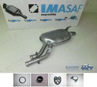 Imasaf Auspuff Mitteltopf+Anbauteile für Mercedes 190 E (W201) 2.5-16 1988-1993
