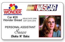 SUSAN BOBBYS ASSISTANT TALLADEGA NIGHTS NAME BADGE HALLOWEEN COSPLAY PIN BACK