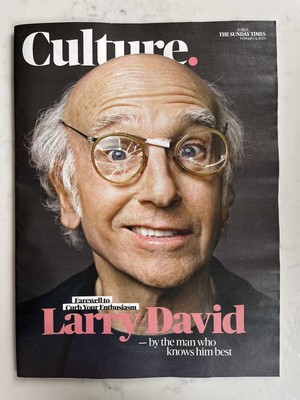LARRY DAVID / OPPENHEIMER MOVIE UK SUNDAY TIMES CULTURE MAGAZINE 2024