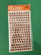 VINTAGE DECAdry COLOR NR. 807 RUB ON TRANSFERS LETTERS  NUMBERS 9 mm