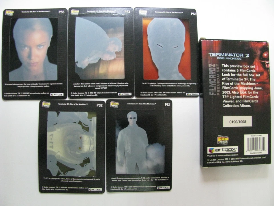 Terminator 3 Rise of the Machines Film Cell Promo Cards Rare Etched foil variety - Image 2 of 3