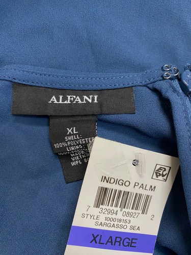 Alfani Damen blau einfarbig Rüschen Dolman Ärmel Bluse Top Größe XL - Bild 2 von 2