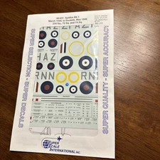 Superscale Decals 48631 1/48 Scale Spitfire Mk I March 1940 To Dunkirk May 1940