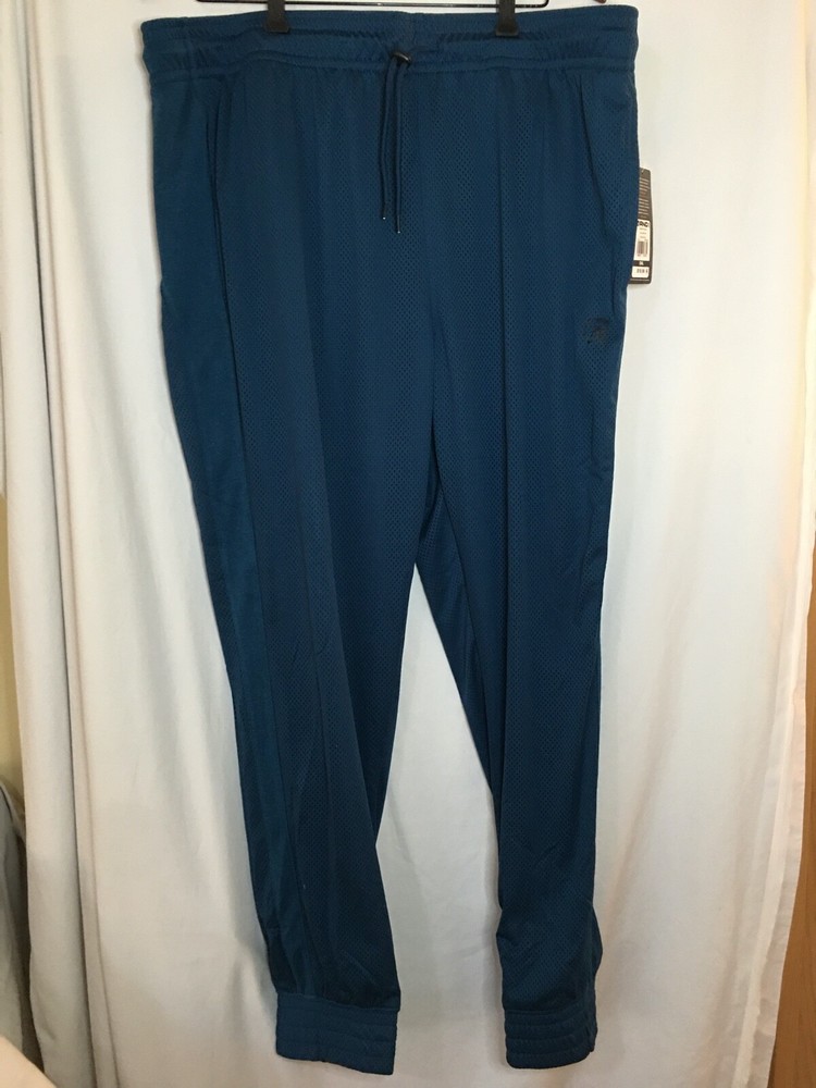 NEW AND1 Mens Slim Fit Blue Mesh Basketball Joggers 2XL