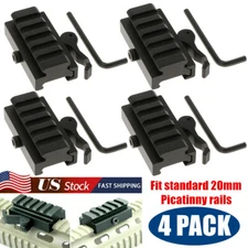 4Pack 5-Slot Quick Release Detach QR QD 1/2" Riser Mount for Picatinny Rail Base