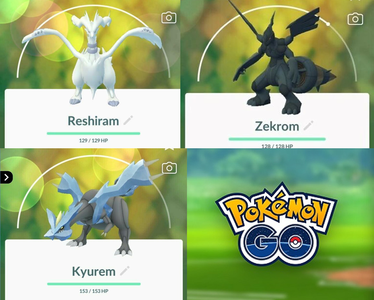 Pokemon Zekrom Kyurem e Reshiram