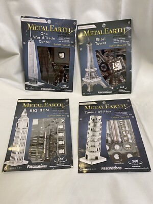 Metal Eart 3D laser cut models Total of 4 models as pictured 