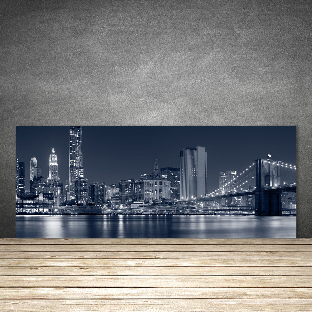 Crédence de cuisine en verre trempé 125x50 cm au design architecture