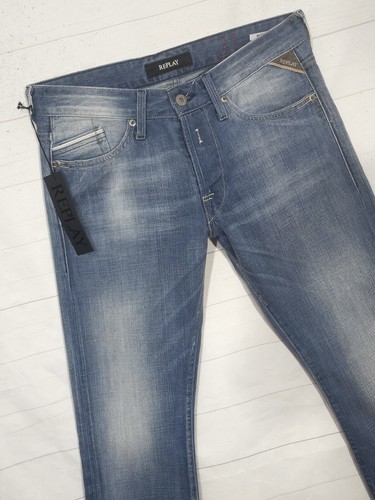 ⭐️ Mens Replay Waitom M983 Regular Slim Straight Leg Faded Denim Jeans W31 L34 - Picture 3 of 10