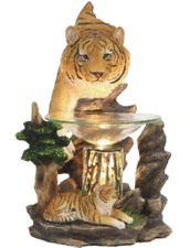 Orange Tigers Aroma Burner Wax Tart Scented Oil Candle Warmer Electric Polyresin