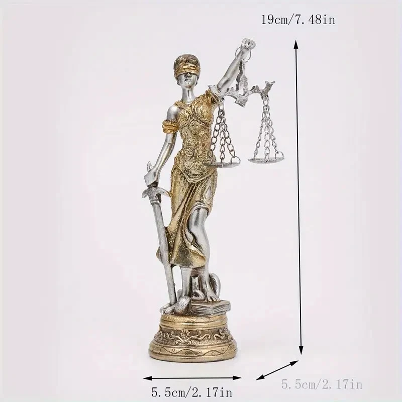 Griechische Figur der Justitia römische Göttin der Gerechtigkeit Anwalt Statue - Bild 2 von 4