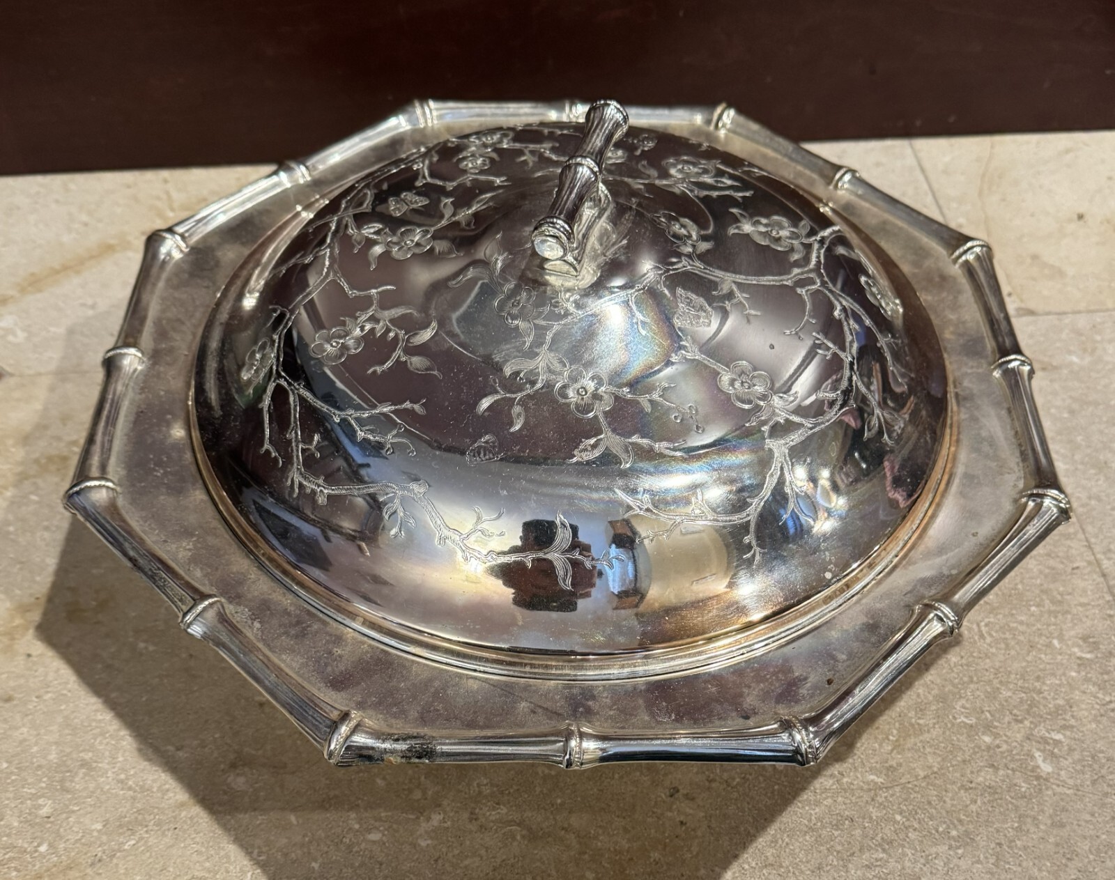 Versilbert Anlaufgeschutzt Tarnish Resistant Silverplated Serving Bowl With Lid