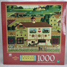 Charles Wysocki s Americana 1000 Piece Jigsaw Puzzle Amish Friends MB Sealed