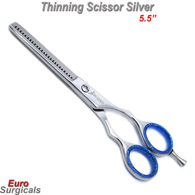 BEADEN® INSTRUMENTS / MEDSPO Friseurschere Salon Friseur Haarschneiden Ausdünnen Schere 5,5" Silber CE
