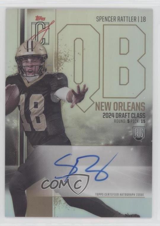 2024 Topps Signature Class Chrome Spencer Rattler #RCV-SR Rookie Auto RC