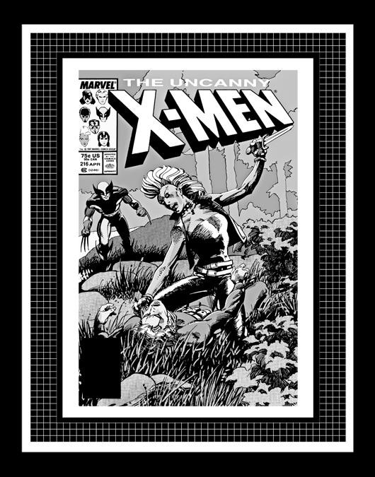 Barry Windsor-Smith X-Men #216 Rare Production Art Cover Monotone