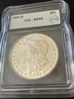 1881-S Morgan Silver Dollar. ICG MS64. Valued At $130.