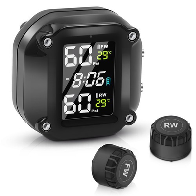 #ad #ad Waterproof Wireless Motorcycle TPMS Tire Tyre Pressure Monitor System 2 Sensors $25.63