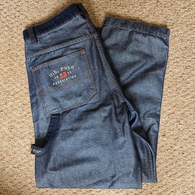 Vintage Y2K US Polo Assn Mens 36x32 Carpenter Jeans Skayer Hammer Loop Hip Hop