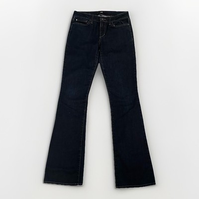 ELSE Curvy Flare Bootcut Jeans Womens 28 Blue Denim Mid Rise Stretch Pants 28x32