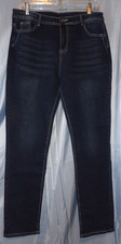 Dark Wash Blue High Rise Straight Leg Jeans Women's Size XL 34 Waist 30 Ins NWOT