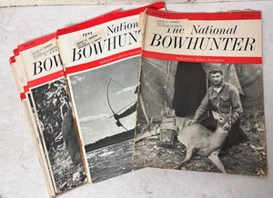 VTG Lot of 12 issues 1961 The National Bowhunter Magazine full year bow archery