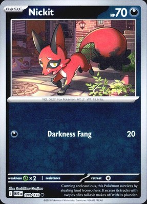Nickit MEG ME01: Mega Evolution #089/132 Common Reverse Holo NM