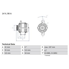 Drehstromlichtmaschine BOSCH 0 986 048 771