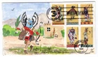 #3072-76 Indian Dances 32c 1996 FDC Russ Hamilton Hand-painted #11/24