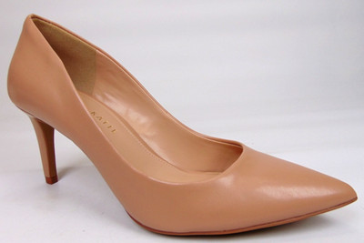 Kelly & Katie Misha Women's Heels Pump Size 7.0 M, Nude Faux Vegan Leather Shoes