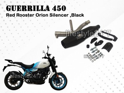 Red Rooster Orion Exhaust Silencer Black For Royal Enfield Guerrilla 450