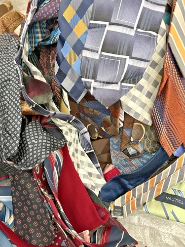 50 PC Mens Neckties Lot Bulk Wholesale Quilt Craft Only Repurpose DIY Tie Lots image 10
