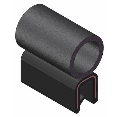 Trim-Lok 6100B3x1/8C-25 Trim Seal, Epdm, 25 Ft Length, 5/8 In Overall Width,
