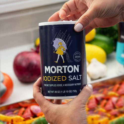 Morton Iodized Salt Round Cans All-Purpose, 26 Ounce (Pack of 2) … | eBay
