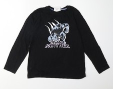 Camiseta Pantera Negra Marvel Niños, Negra, 10-11 Años, Pullover